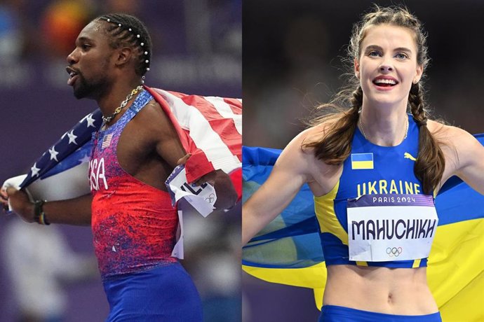 04 August 2024, France, Saint-Denis: Ukraine's Yaroslava Mahuchikh Celebrates Victory After The Women's High Jump Final Athletics Event, During The Paris 2024 Olympic Games.