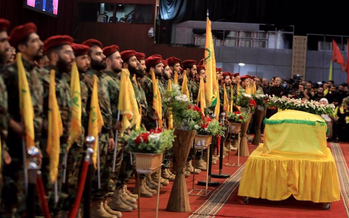 Funeral de un miembro de Hezbolá