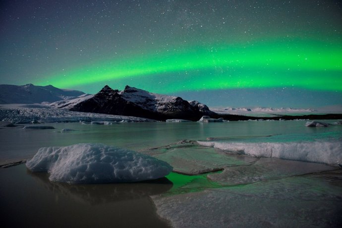 Archivo - Aurora Boreal en Islandia.