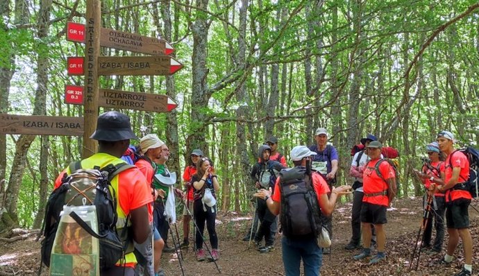 Ruta promovida recientemente por la Asociación Transpirenaica Social Solidaria, a su paso por Navarra