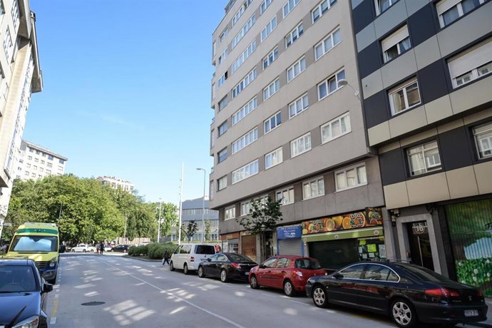 Calle de A Coruña donde tuvo lugar el crimen.