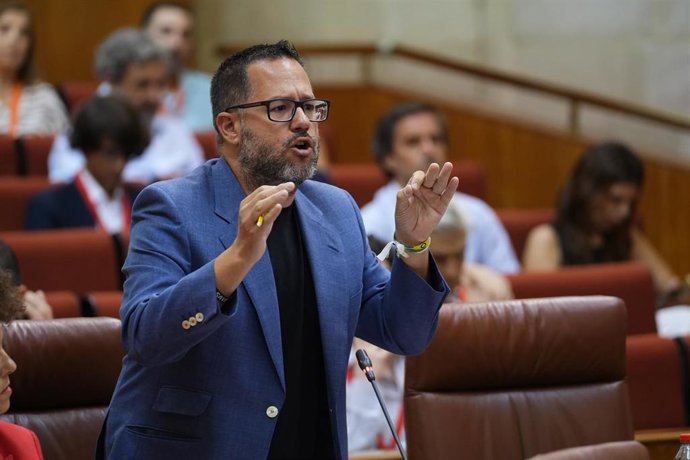 El portavoz de Adelante Andalucía, José Ignacio García, en una imagen de archivo en el Parlamento. 