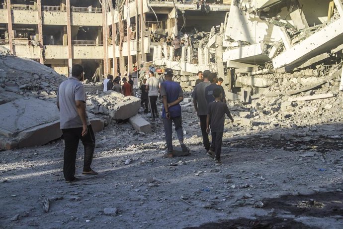 Edificio destruido en la Franja de Gaza tras un ataque del Ejército de Israel