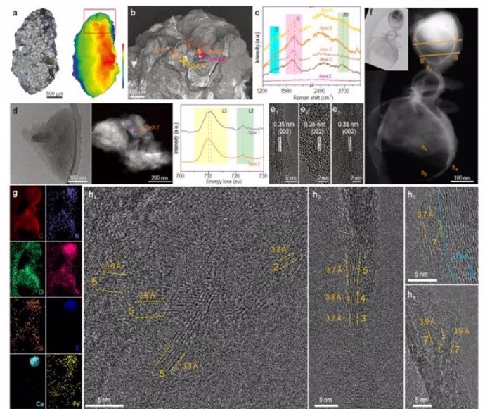 Análisis de muestras lunares reveló presencia de grafeno natural