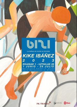 Archivo - Cartel de la exposición  "BIZI: la belleza de montar en bicicleta", de Kike Ibáñez