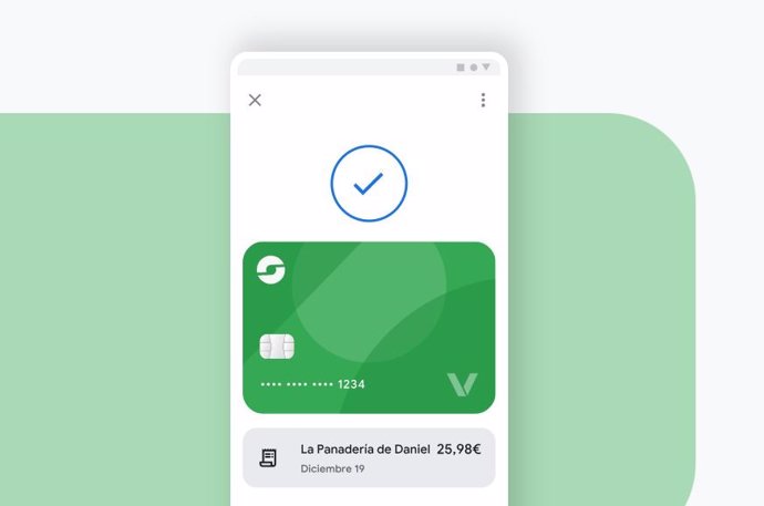 Interfaz de Google Wallet