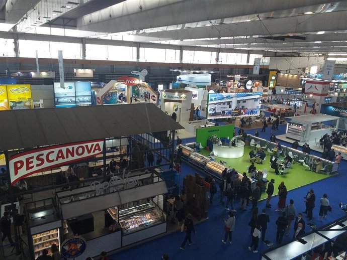 Archivo - Uno de los pabellones de la Feria Conxemar en ediciones pasadas. 