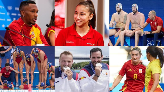 Los deportistas Jordan Díaz (atletismo), Adriana Cerezo (taekwondo), Marcoos Coopre y Saúl Craviotto (piragüismo), y Mariona Caldentey (fútbol), y los equipos masculino y femenino de waterpolo.