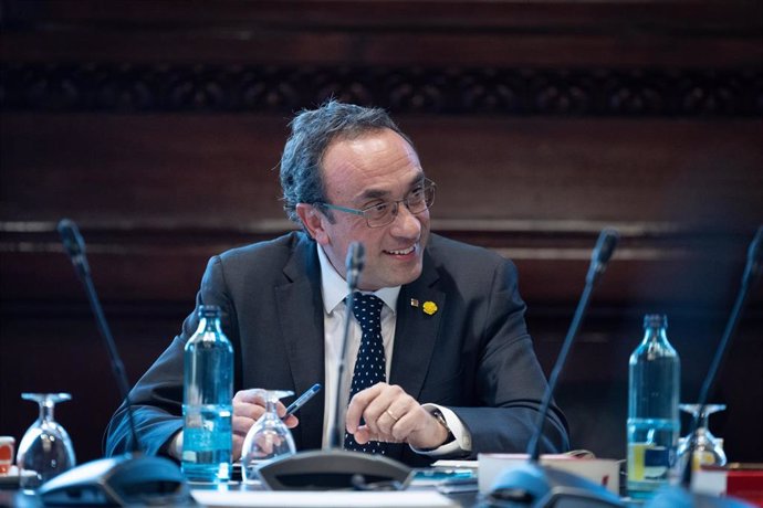 El presidente del Parlament, Josep Rull, durante una reunión de la Mesa del Parlament de Catalunya, a 30 de julio de 2024, en Barcelona, Catalunya (España).