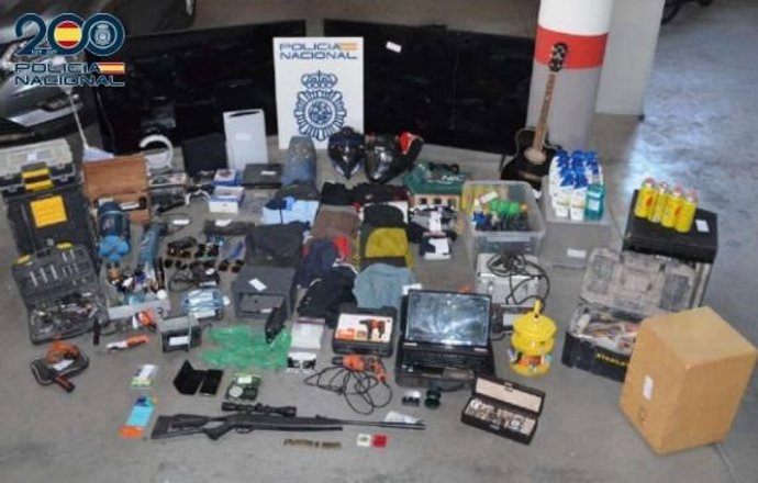 Material incautado en el operativo en Ciudad Real.