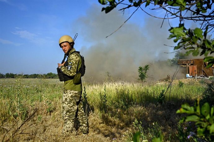 July 12, 2024, Zaporizhzhia Region, Ukraine: ZAPORIZHZHIA REGION, UKRAINE - JULY 12, 2024 - An artillery crew of the 65th Mechanized Brigade fires a 2S3M self-propelled gun to strike the positions of Russian troops in the Orikhiv direction, Zaporizhzhia r