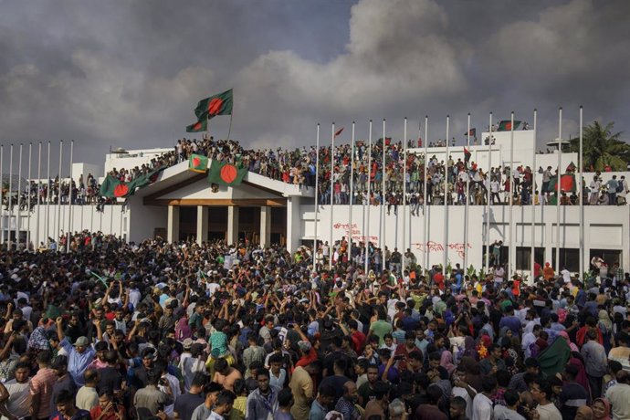 Imagen de archivo de las protestas contra el Gobierno en Bangladesh. 