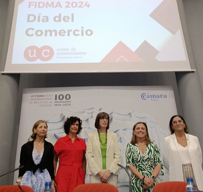 Inauguración del Día del Comercio en la 67 Feria Internacional de Muestras de Asturias (Fidma), en el recinto ferial gijonés 'Luis Adaro'.