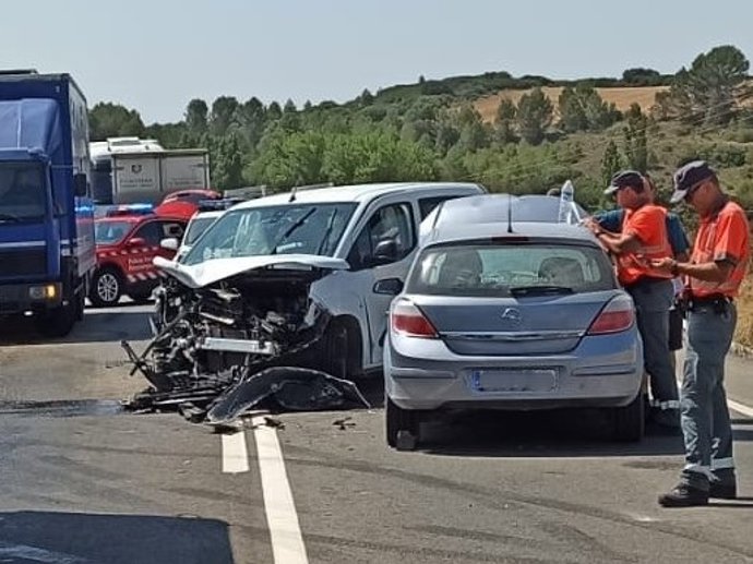 Imagen de los vehículos implicados en el accidente.