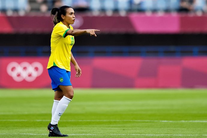 Archivo - Marta of Brazil during the Olympic Games Tokyo 2020, Football Women's First Round, Group F, between China and Brazil on July 21, 2021 at Miyagi Stadium in Rifu, Japan - Photo Pablo Morano / Orange Pictures / DPPI