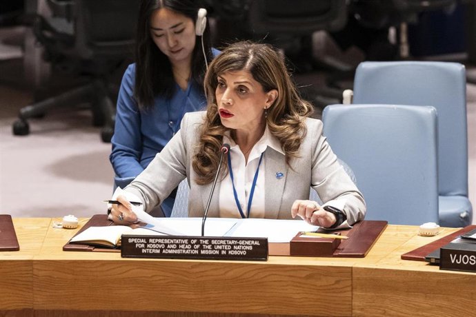 Archivo - La representante especial del secretario general de Naciones Unidas en Kosovo, Caroline Ziadé
