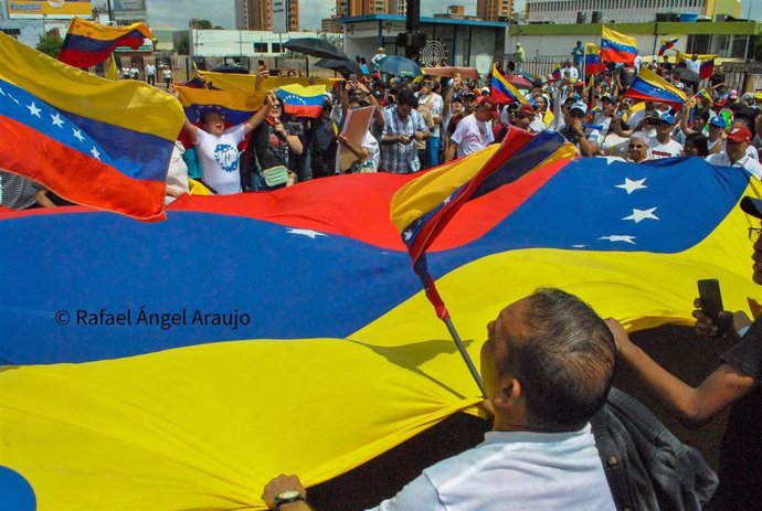 Protesta contra el Gobierno de Venezuela en Maracaibo