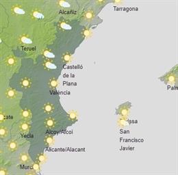El tiempo este miércoles en la Comunitat Valenciana