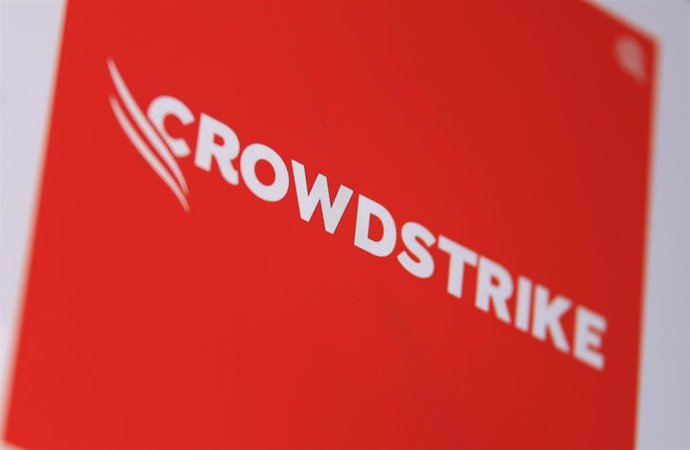 FILED - 19 July 2024, Bavaria, Wurzburg: The logo of the IT security company Crowdstrike photographed from the screen of a laptop. Photo: Karl-Josef Hildenbrand/dpa