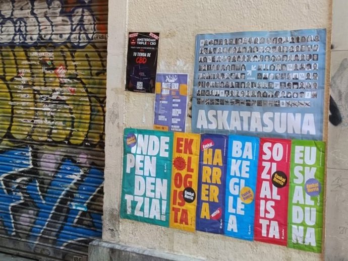 Mensajes a favor de ETA en las fiestas de  Vitoria