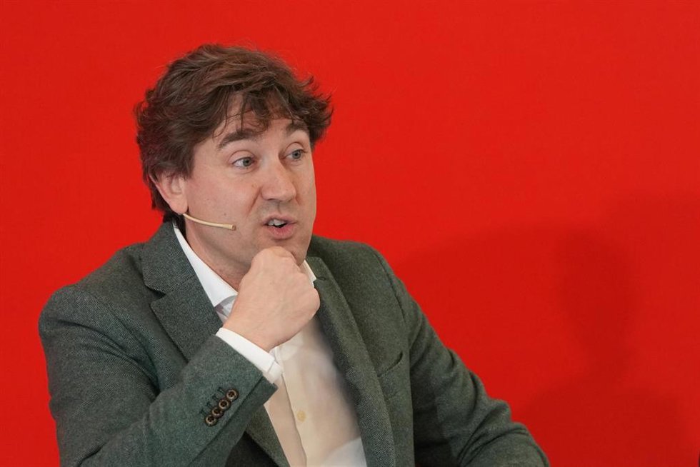Archivo - El secretario general del PSE-EE y candidato a Lehendakari, Eneko Andueza, durante un acto del PSE-EE,