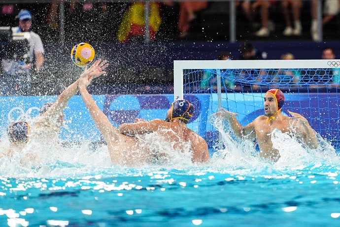 Imagen del partido entre España y Croacia del waterpolo de Paris 2024