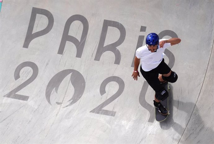 El 'skater' español Danny León, en Paris 2024. 