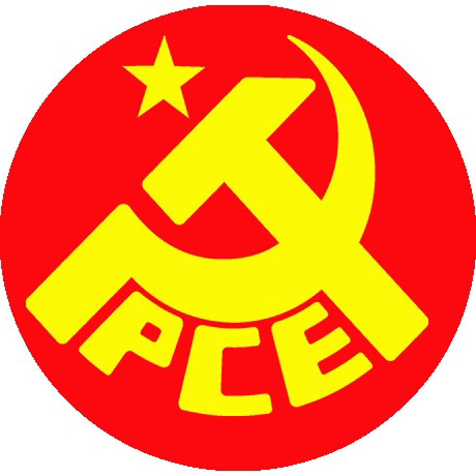 Archivo - Chapa del Partido Comunista de España