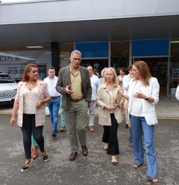 Visita institucional a la 67 Feria Internacional de Muestras de Asturias (Fidma), en el recinto ferial gijonés 'Luis Adaro', del diputado nacional de Vox, Javier Ortega Smith, junto a otros miembros del partido.