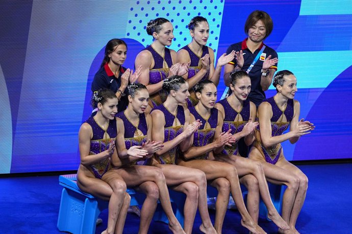 El equipo español de natación artística en Paris 2024, donde ha ganado la medalla de bronce en la rutina de Equipos