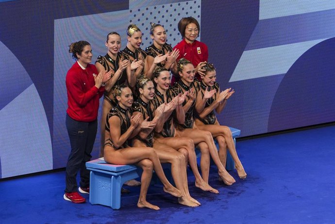 Equipo español natación artística en Paris 2024