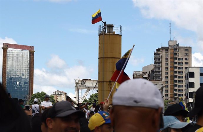 Manifestación contra el chavismo en Venezuela