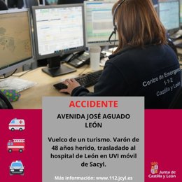 Gráfico elaborado por el 112 con datos del accidente de circulación registrado en León capital
