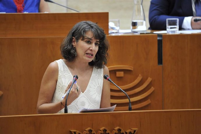 La diputada de Unidas por Extremadura Irene de Miguel interviene en la Asamblea