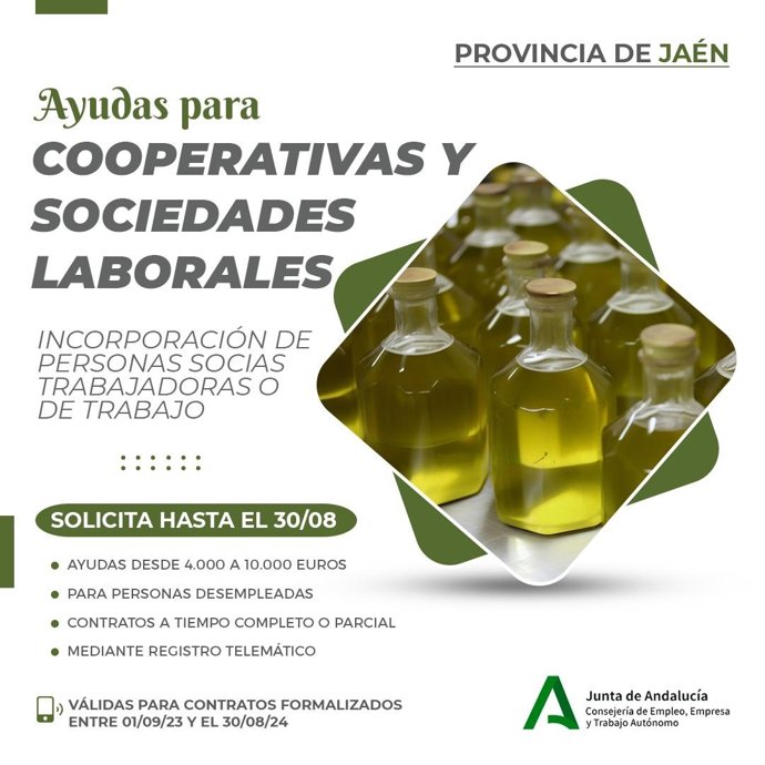 Cartel informativo con los incentivos