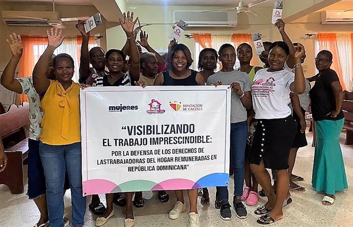 Beneficiarias de un proyecto de cooperación de la Diputación de Cáceres en República Dominicana.