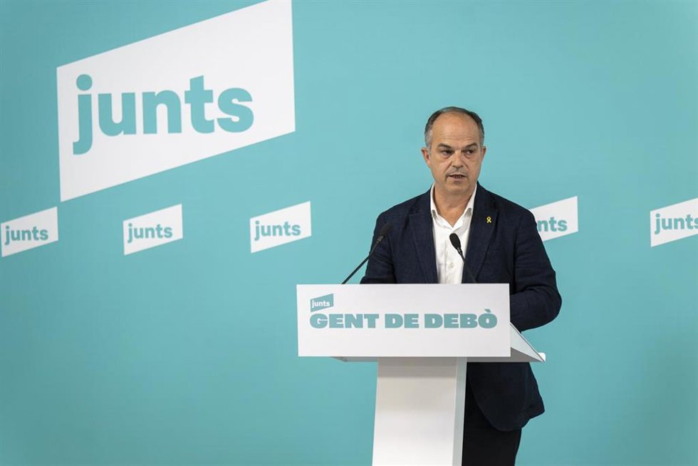 Archivo - El secretario general de Junts, Jordi Turull, interviene durante una rueda de prensa en la sede del partido, a 29 de mayo de 2023, en Barcelona, Catalunya (España). El exalcalde de CiU y candidato a la alcaldía Xavier Trias (TriasxBCN) certifi