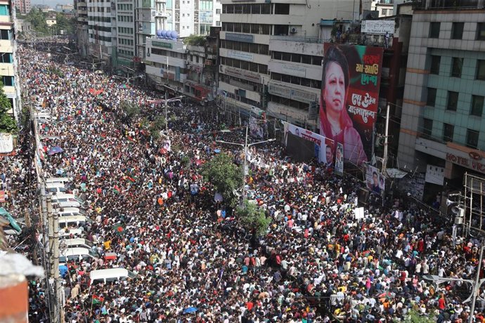 Protestas en la capital de Bangladesh, Daca