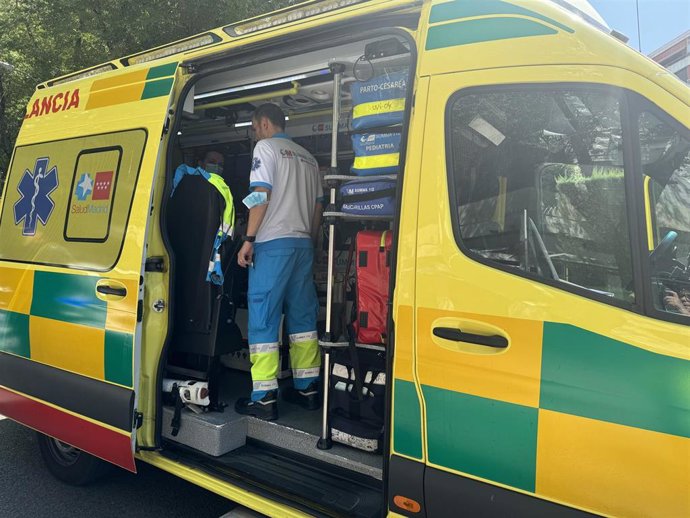 Una ambulancia de Emergencias 112