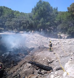 Quema de residuso en Cal Garriguer.