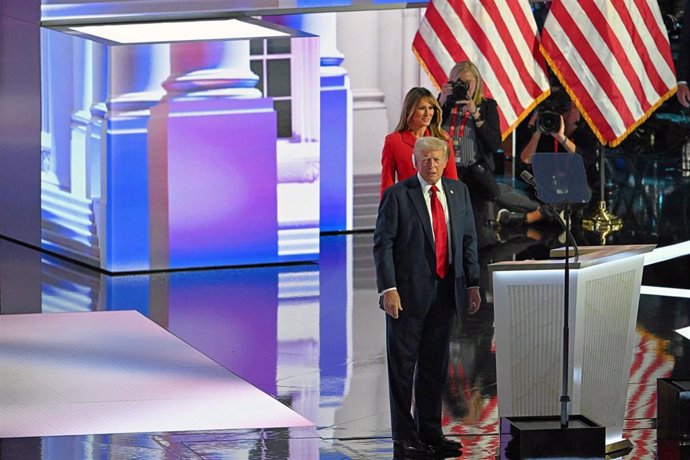 El expresidente de Estados Unidos Donald Trump durante la Convención Nacional Republicana