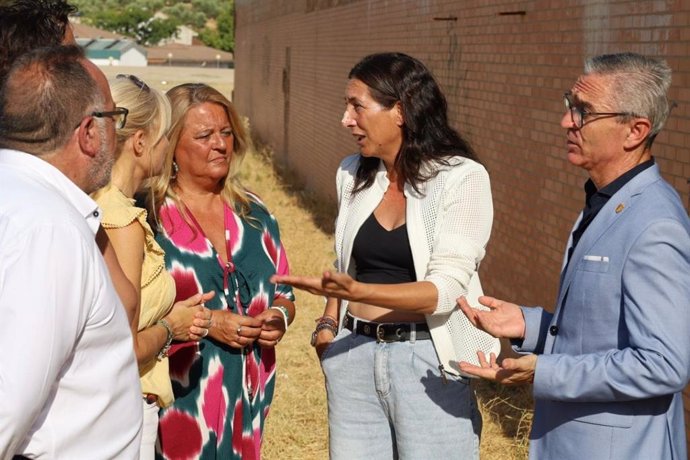 Loles López durante su visita a Bailén