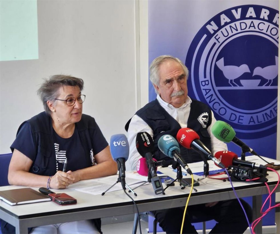 Rueda de prensa del Banco de Alimentos de Navarra para presentar un estudio sobre el entorno socio-económico de Navarra
