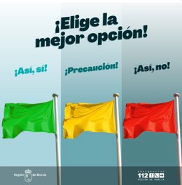 Archivo - La bandera amarilla ondea este sábado en tres playas de Cartagena