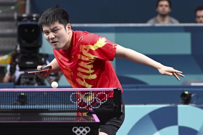 El jugador chino Fan Zhendong durante los Juegos Olímpicos de París