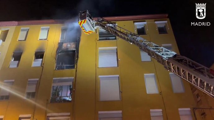 Incendio en Ciudad Lineal, Madrid