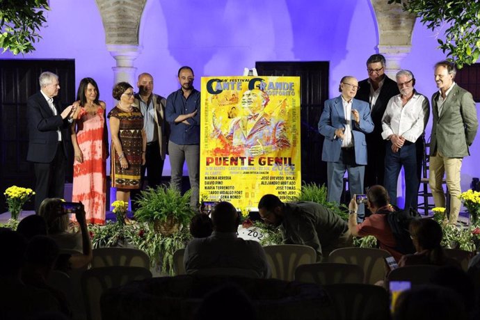 Presentación del 58º Festival de Cante Grande 'Fosforito' de Puente Genil, que se celebrará el miércoles 14 de agosto, este año dedicado a la figura de Juan García 'Niño Hierro' en el 125 aniversario de su nacimiento.