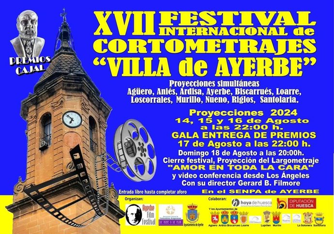 Cartel del festival de cortometrajes.