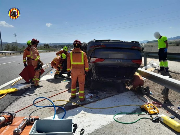 Accidente en la A-35 en Moixent
