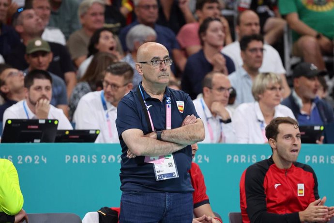 Jordi RIBERA ROMANS (coach Spain), Handball, Men's Semifinal between Germany and Spain during the Olympic Games Paris 2024 on 9 August 2024 at Pierre Mauroy stadium in Villeneuve-d'Ascq near Lille, France - Photo Laurent Sanson / Panoramic / DPPI Media